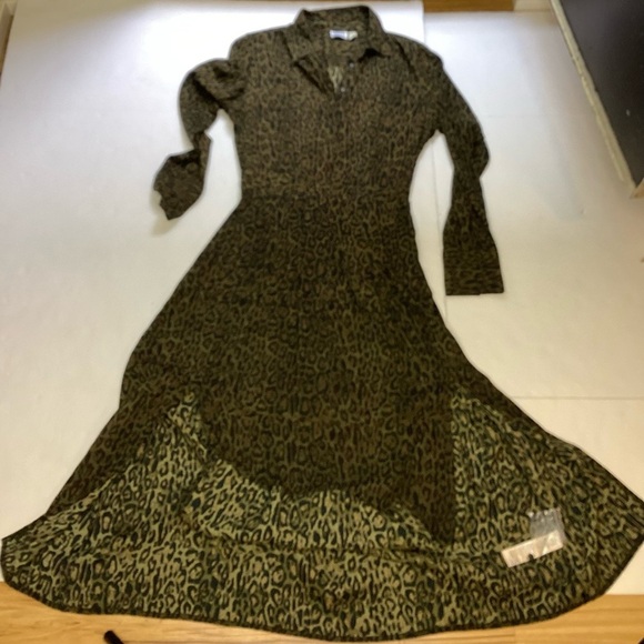 Leopard Print Long Sleeve Dress Small - Picture 7 of 12